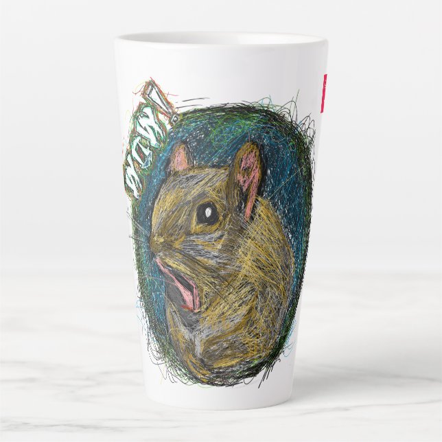 TAZA DE CAFÉ LATTE "WOW" SQUIRREL (Anverso)