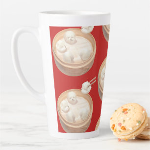 Taza De Café Latte Xiao Long Bao Cute Ilustracion