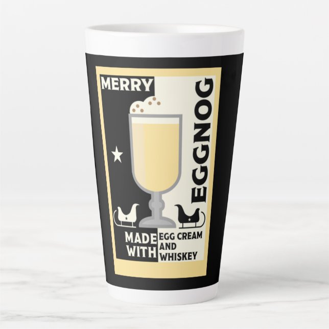 Taza De Café Latte Xmas Eggnog Punch (Anverso)