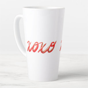 Taza De Café Latte xoxo rojo