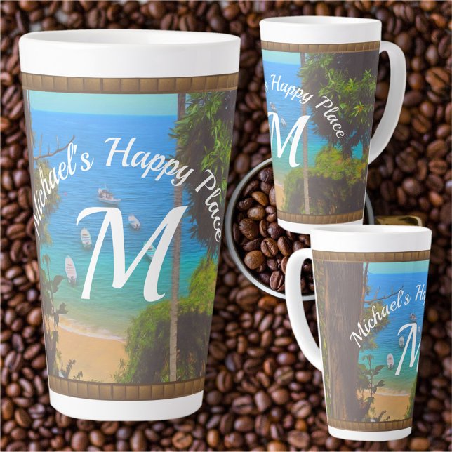 Taza De Café Latte Yelapa Mi Feliz Lugar 1017 (Subido por el creador)