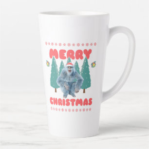 Taza De Café Latte Yeti Divertido - Feliz Navidad