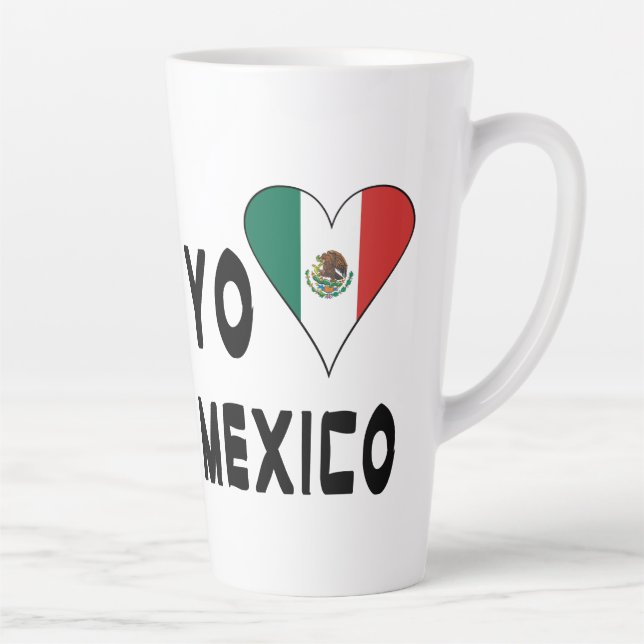 Taza De Café Latte Yo amo México grande (Derecha)