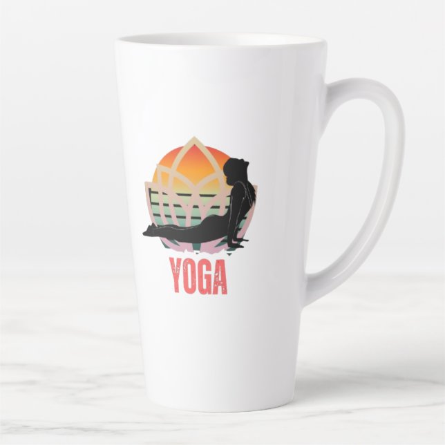Taza De Café Latte Yoga: Abraza el flujo (Derecha)