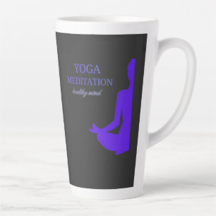 Taza De Café Latte Yoga y meditación para una mente saludable