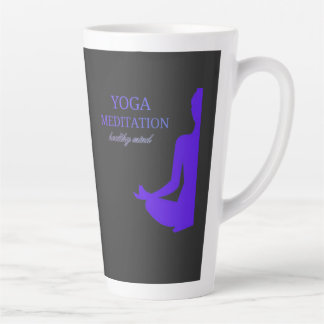 Taza De Café Latte Yoga y meditación para una mente saludable
