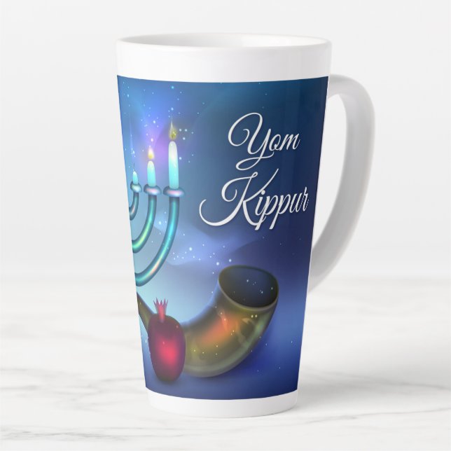 Taza De Café Latte Yom Kippur (Ángulo derecho)