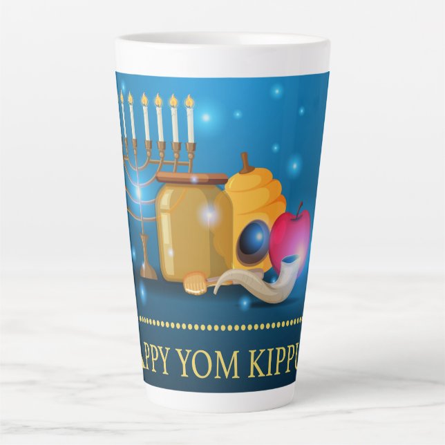 Taza De Café Latte Yom Kippur (Anverso)