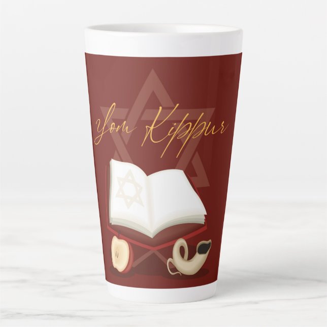 Taza De Café Latte Yom Kippur Latte Mug (Anverso)