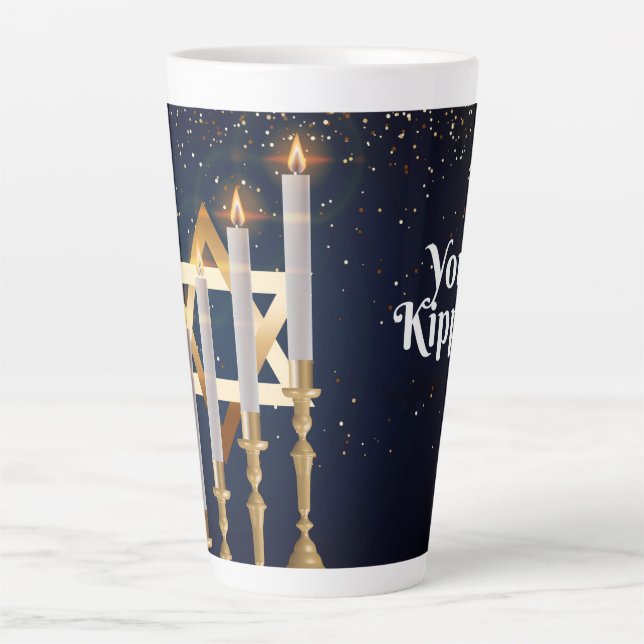 Taza De Café Latte Yom Kippur Latte Mug (Anverso)