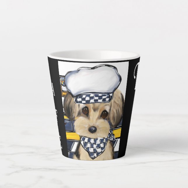 TAZA DE CAFÉ LATTE YORKIE POO (Anverso)