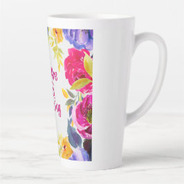 Taza De Café Latte You Are So Amazing Watercolor Floral