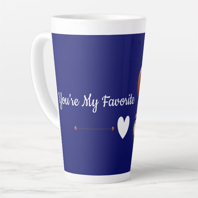 Taza De Café Latte You’re My Favorite – Cute Teddy Bear Latte Mug (Ángulo izquierdo)