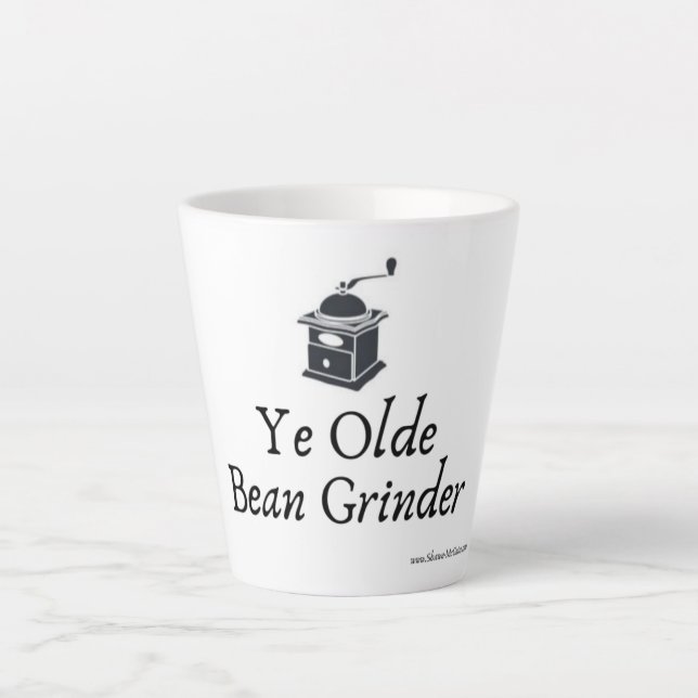 Taza De Café Latte Yu Olde Bean Grinder Mug (Anverso)