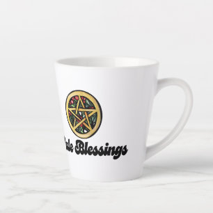 Taza De Café Latte Yule Blessings