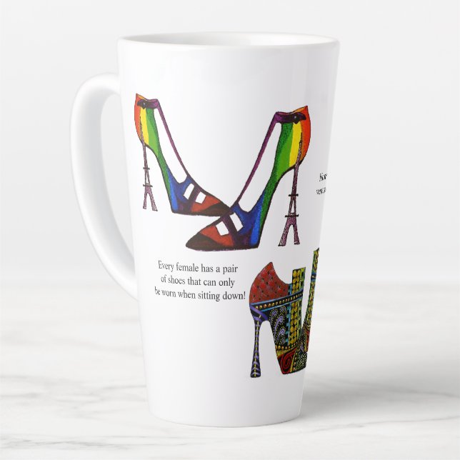 Taza De Café Latte Zapatos, zapatos y botes altos (Ángulo izquierdo)