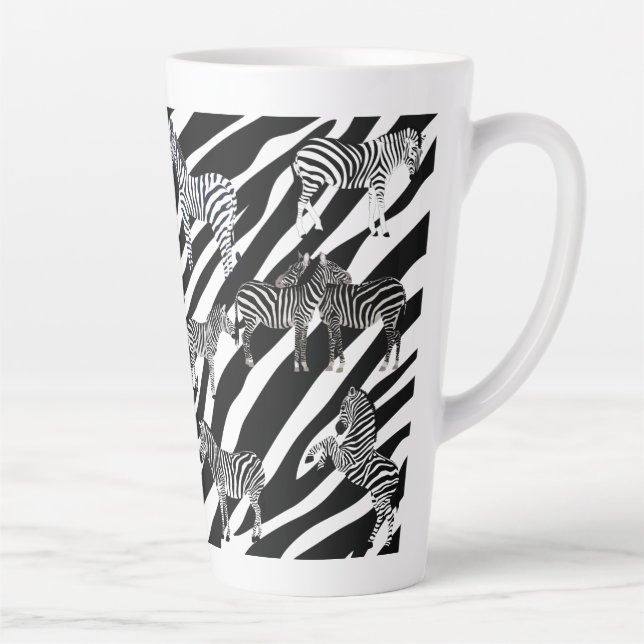 Taza De Café Latte Zebra Latte Mug (Derecha)