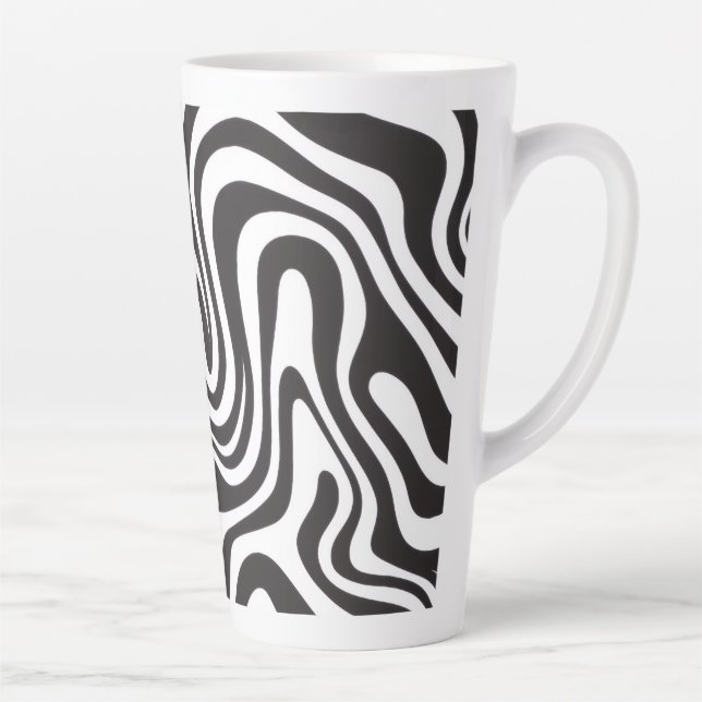 Taza De Café Latte Zebra Print (Derecha)