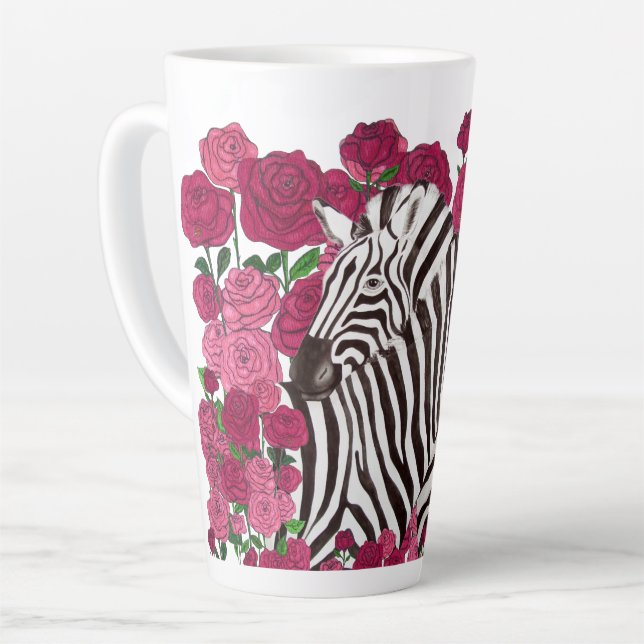 Taza De Café Latte Zebras (Ángulo izquierdo)
