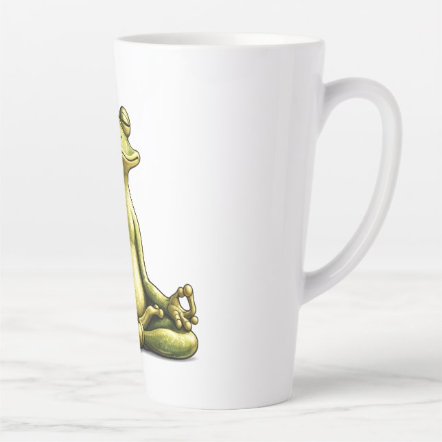 Taza De Café Latte Zen Frog (Derecha)