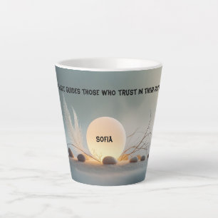 Taza De Café Latte Zen Latte Mug: Full Wrap Spiritual Light Design