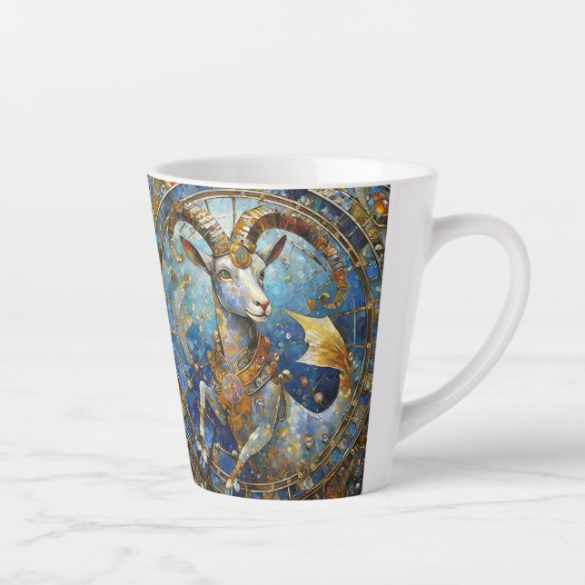 Taza De Café Latte Zodiac - Capricornio (Derecha)