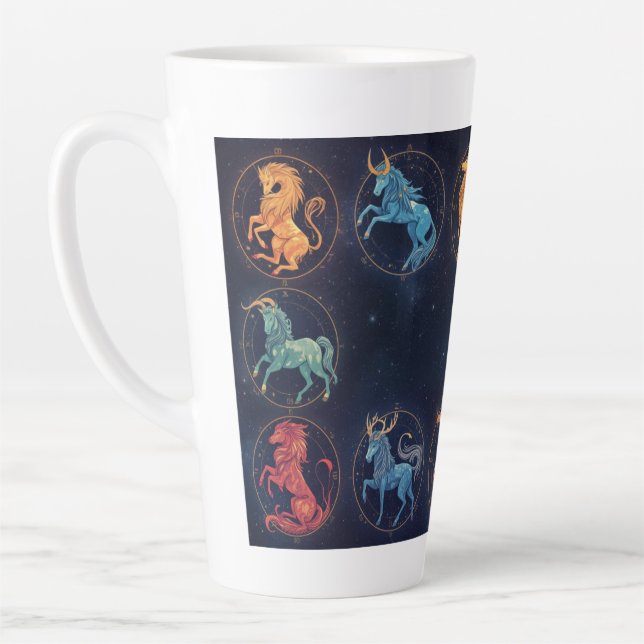Taza De Café Latte Zodiac Sign Latte Mug (Izquierda)