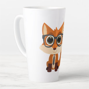 Taza De Café Latte Zorro Lindo y Tonto Kawaii Dibujo Animado Gran Caf