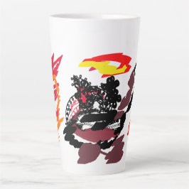 Taza De Café Latte Zorro otoño salvaje