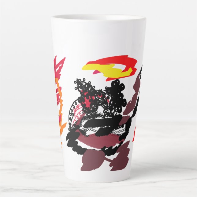 Taza De Café Latte Zorro otoño salvaje  (Anverso)