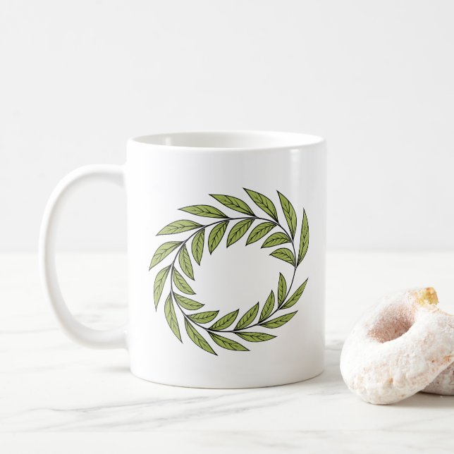 Taza De Café Laurel wreath aislado Set Classic (Con donut)