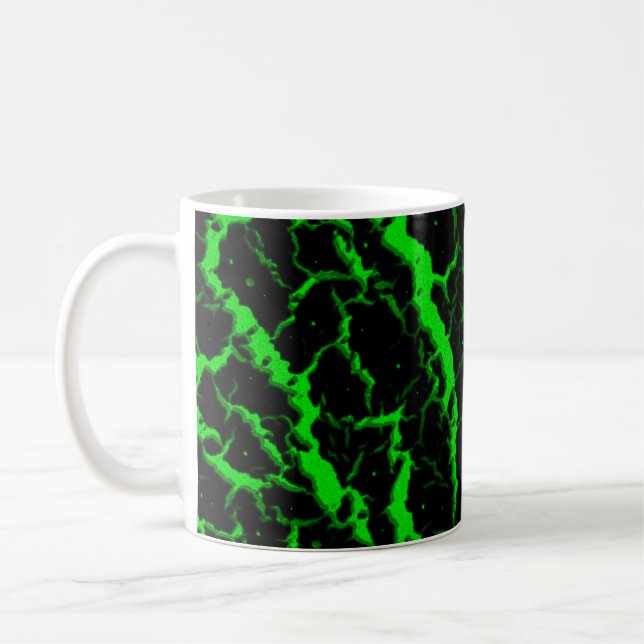 Taza De Café Lava espacial craqueada - Verde (Izquierda)