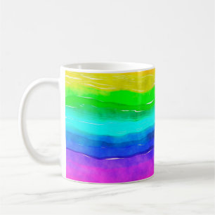 Taza De Café Lavado de pintura de acuarela