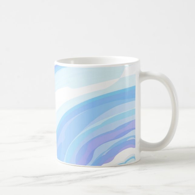 Taza De Café Lavado Pastel de Olas (Derecha)