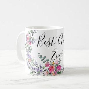 Taza De Café Lavanda acuática eucalipto Tía Rosa salvaje rosa