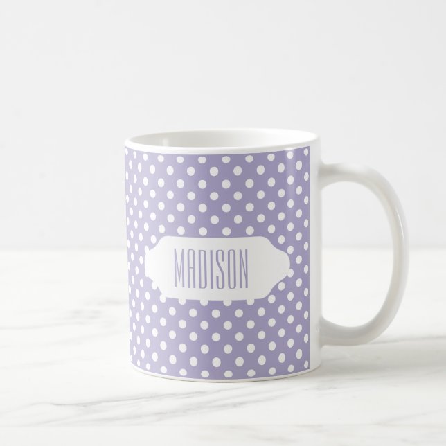 Taza De Café Lavanda cósmica/taza púrpura del personalizado de (Derecha)