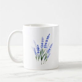 Taza De Café Lavanda de color de agua Bouquet