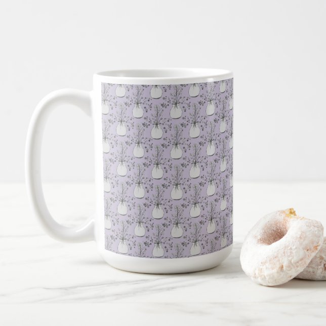 Taza De Café Lavanda de flores comunitarias (Con donut)