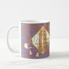 Taza De Café Lavanda de ojos de gato porcelana 18 años