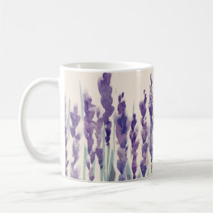 Taza De Café Lavanda francesa: Ilustracion acuarela