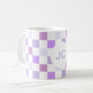 Taza De Café Lavanda morada monográfica revisada simple moderna