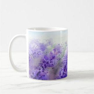Taza De Café Lavanda provenzal: Campo acuarela de época