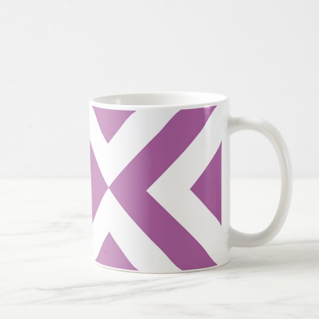 Taza De Café Lavanda y Chevrons blancos (Derecha)