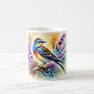 Taza De Café Lavandera Abanico Bird 170924AREF148 - Watercolor