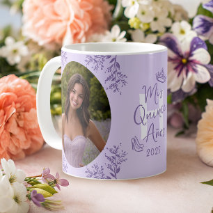 Taza De Café Lavender 2 Foto Mis Quince Años Keepsake