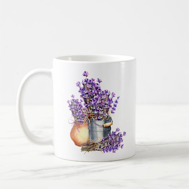 Taza De Café Lavender Bloom Mug (Izquierda)