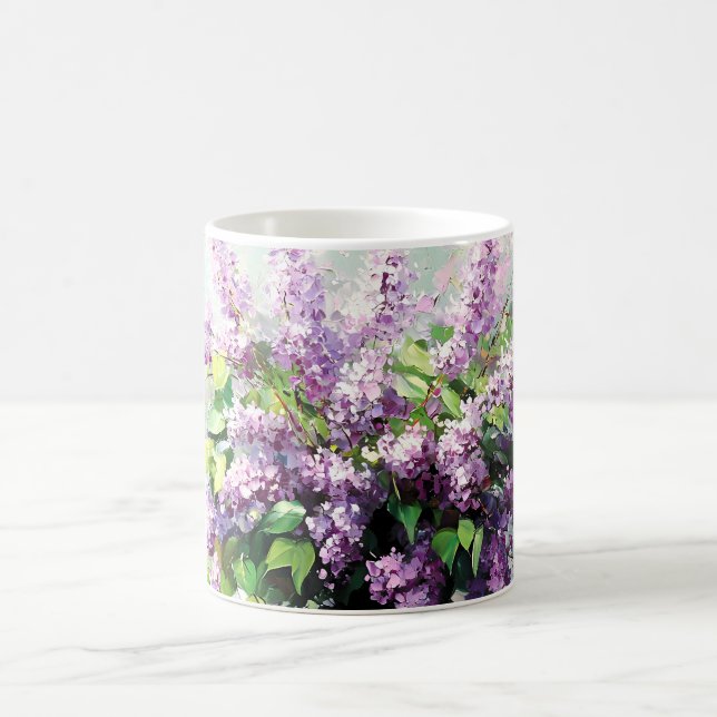 Taza De Café Lavender Blooming Lilac Bouquet (Centro)