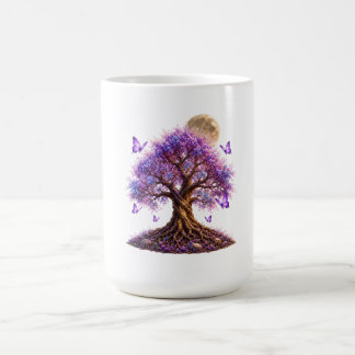 Taza De Café Lavender Blossom Moon Tree Mug