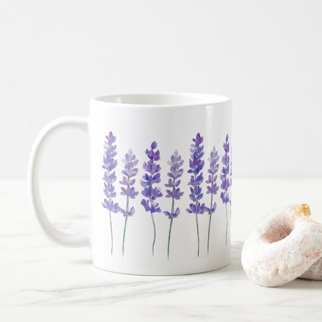 Taza De Café Lavender Blossoms Mug (Con donut)