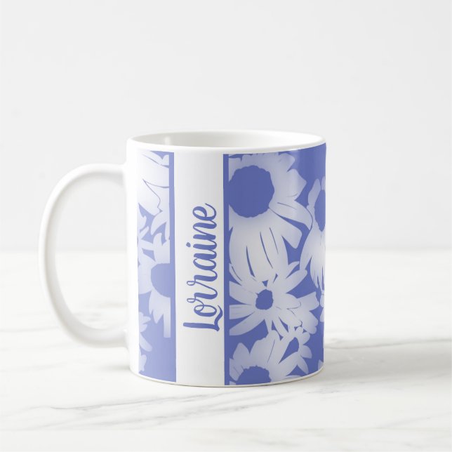 Taza De Café Lavender Daisies Personal Mug (Izquierda)